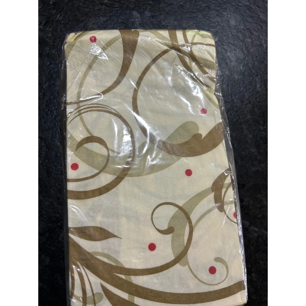 Creative Converting Elegant Gold Guest Towels Napkins 20ct 2-Ply WM322384 USA